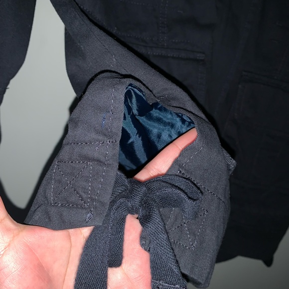 EUC NAVY BLUE UTILITY CANVAS JACKET ANORAK size small mystyle - Picture 4 of 6